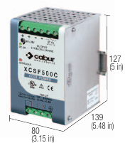 Cabur XCSF500C 500w 20A 24vdc DIN Mount Power Supply