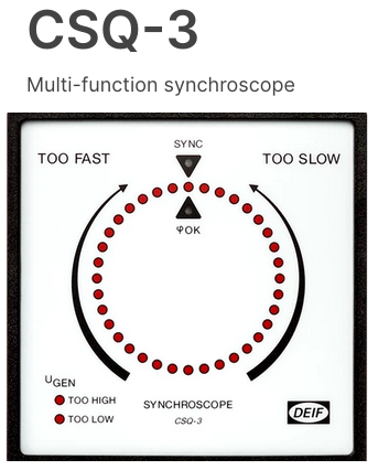 DEIF CSQ-3 Variant 01 synchroscope