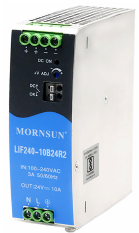 Mornsun LIF240-10B24R2 240w 10A 24vdc DIN Mount Power Supply